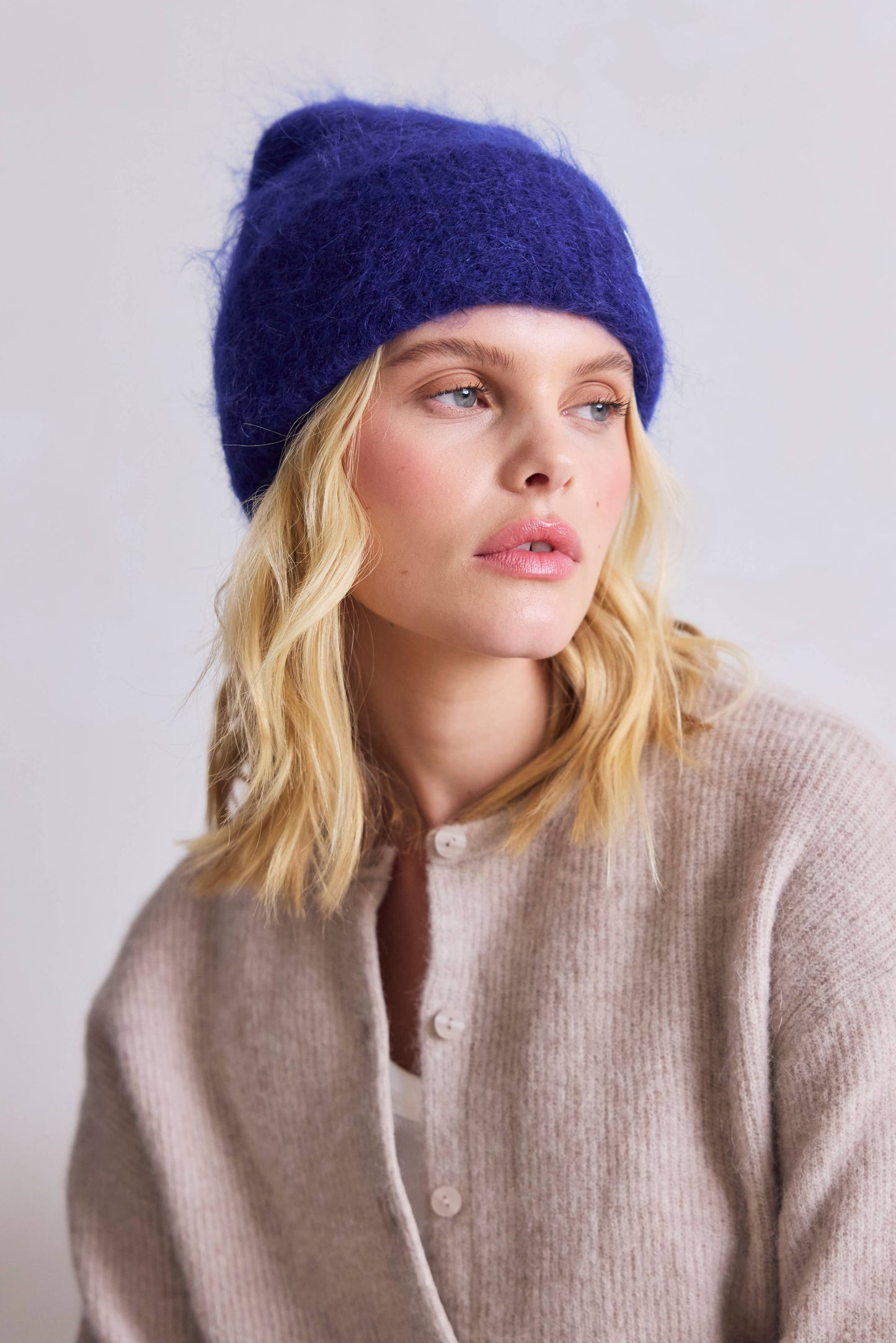 The Mohair Beanie - Deep Sea Navy - FW25