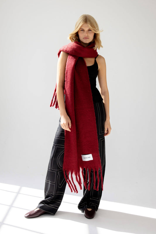 The Reykjavik Scarf - 100% Recycled - Burgundy - FW25