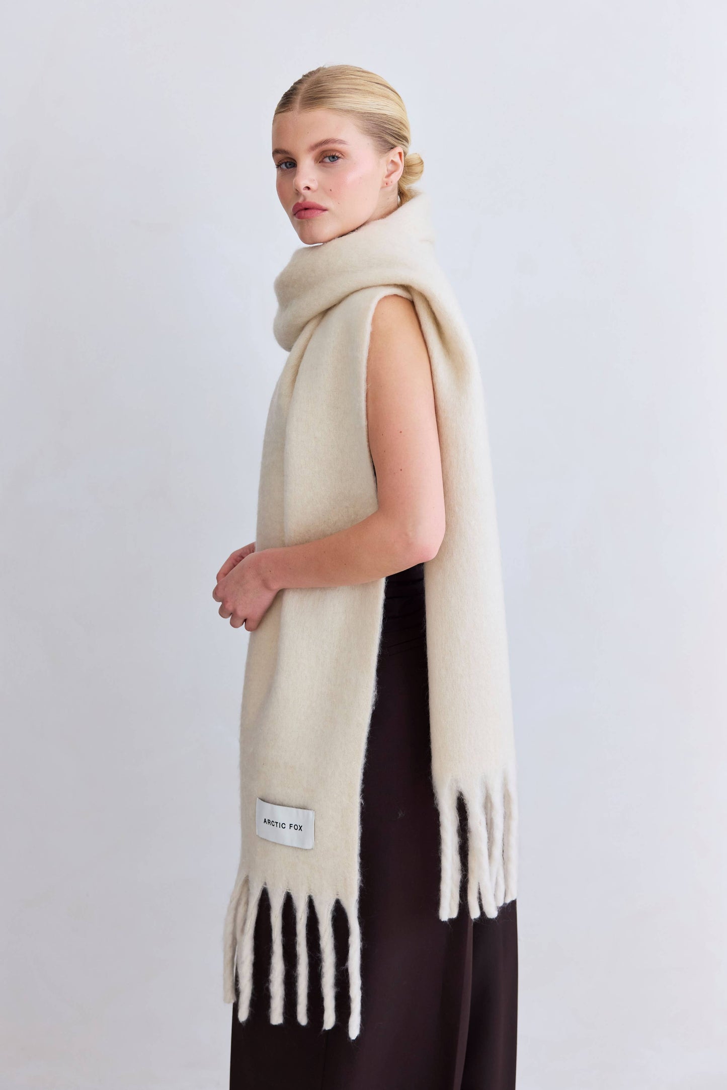 The Reykjavik Scarf - 100% Recycled - Pebble Beige - FW25