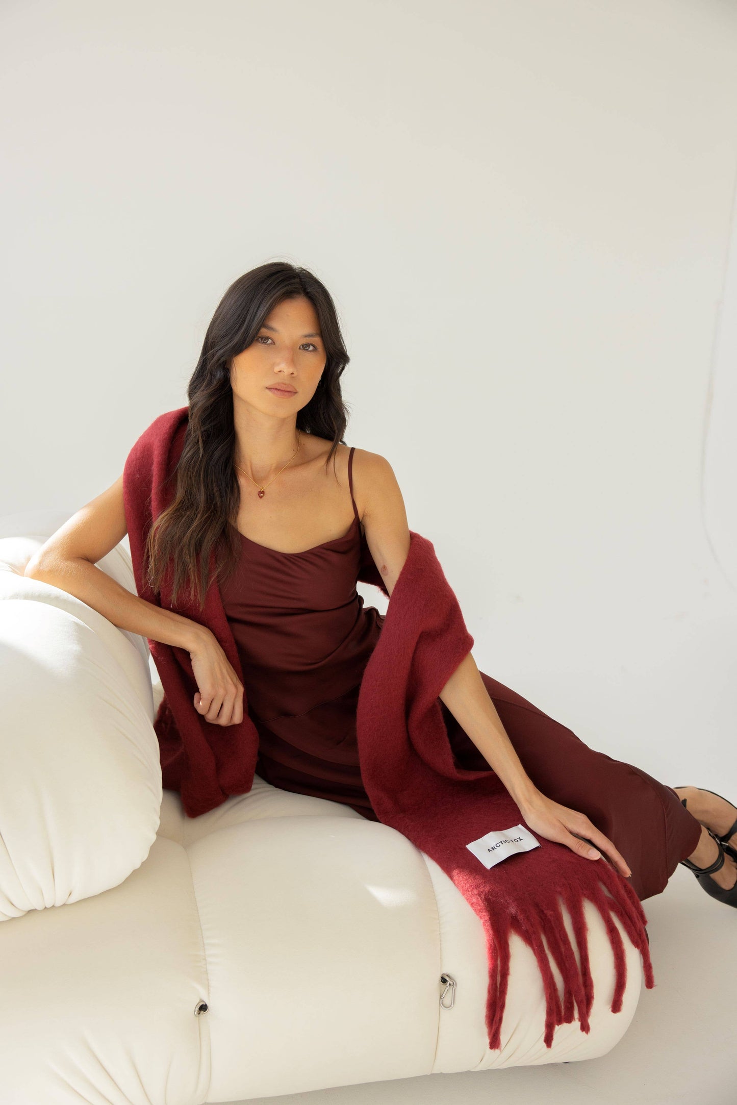 The Reykjavik Scarf - 100% Recycled - Burgundy - FW25