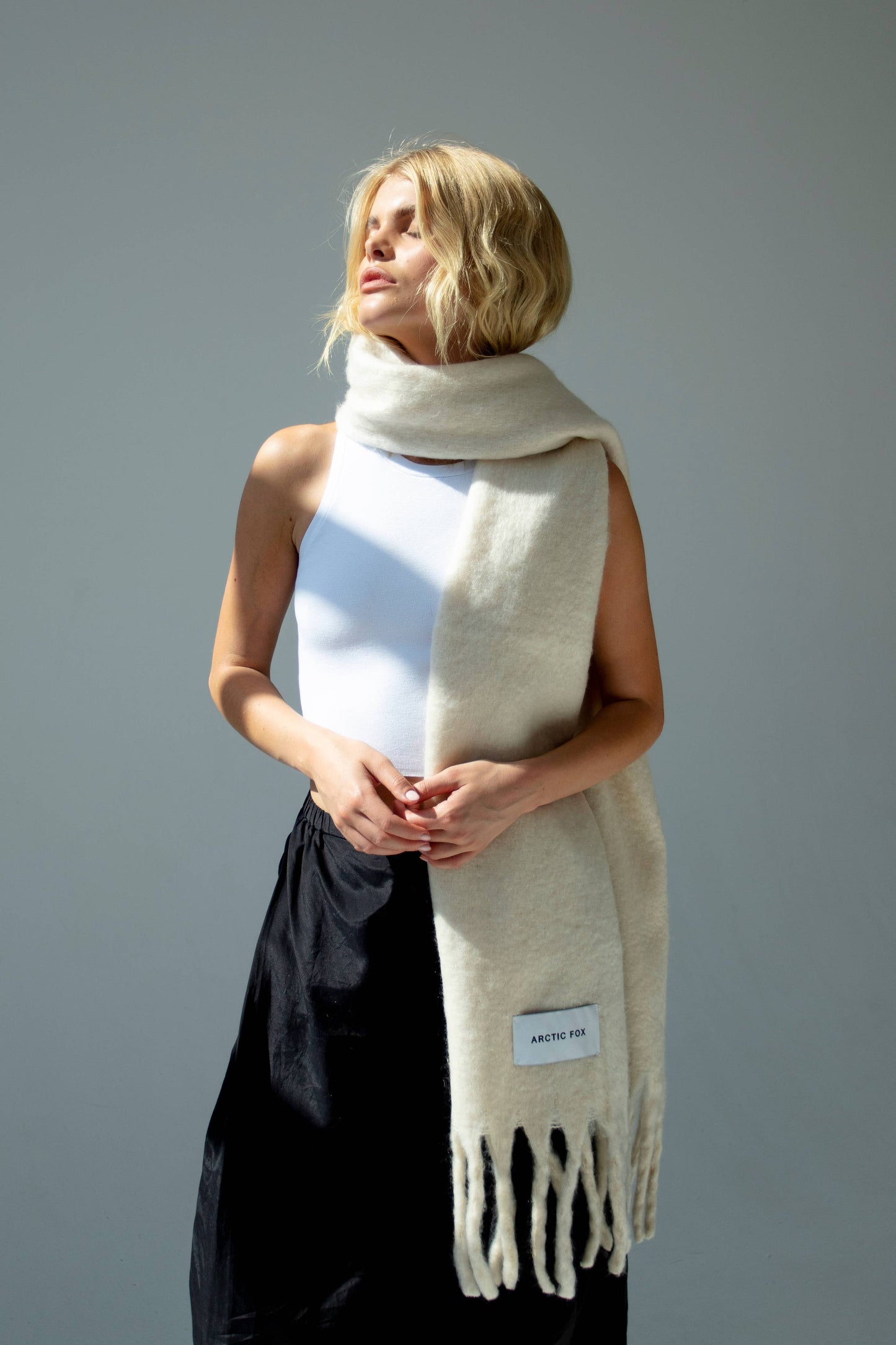 The Reykjavik Scarf - 100% Recycled - Pebble Beige - FW25