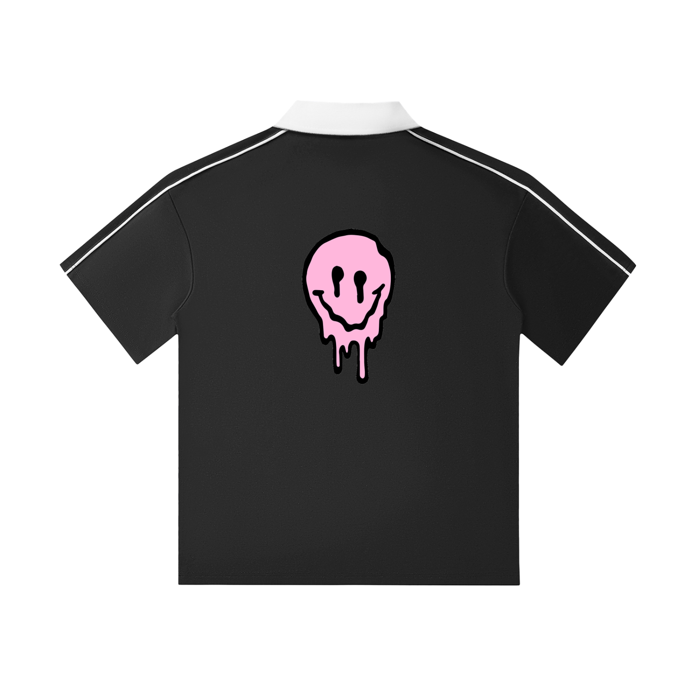 Contrast Collar Short-Sleeve Polo Shirt