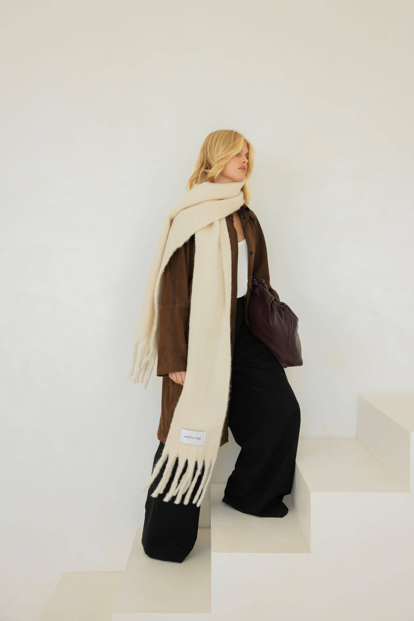 The Reykjavik Scarf - 100% Recycled - Pebble Beige - FW25