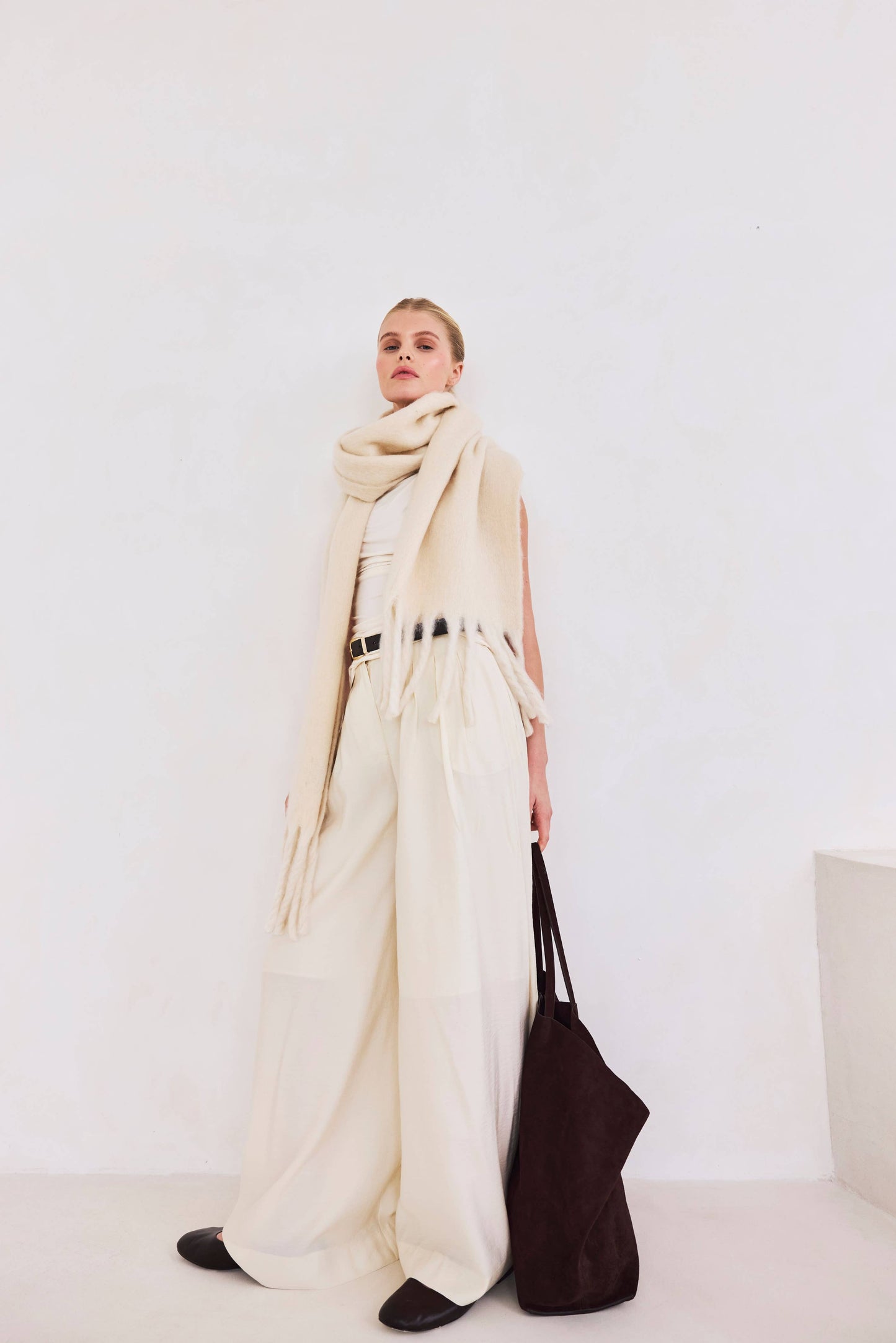 The Reykjavik Scarf - 100% Recycled - Pebble Beige - FW25